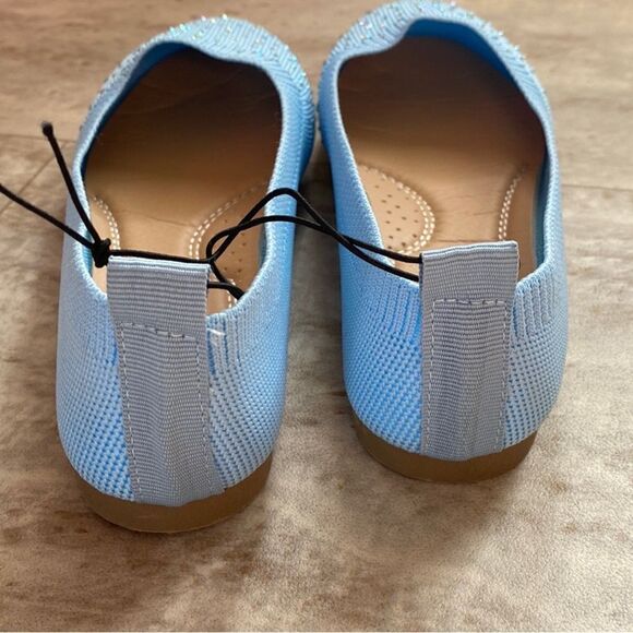 Baby blue Rhinestone Flats - Picture 6 of 9